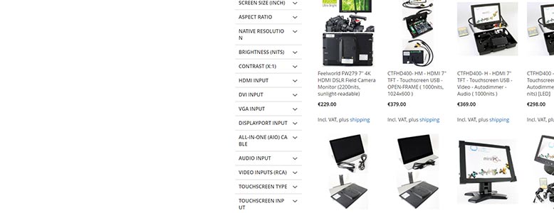 �ber 30 Auswahlparameter!